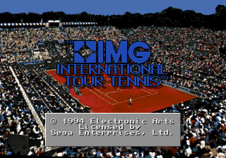IMG International Tour Tennis (USA, Europe) Title Screen